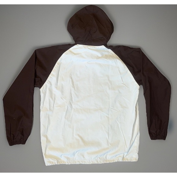 VTG Vans The Original Skate Shoe Jacket M 90s Cream & Brown Mesh Lined Hooded - Picture 12 of 16